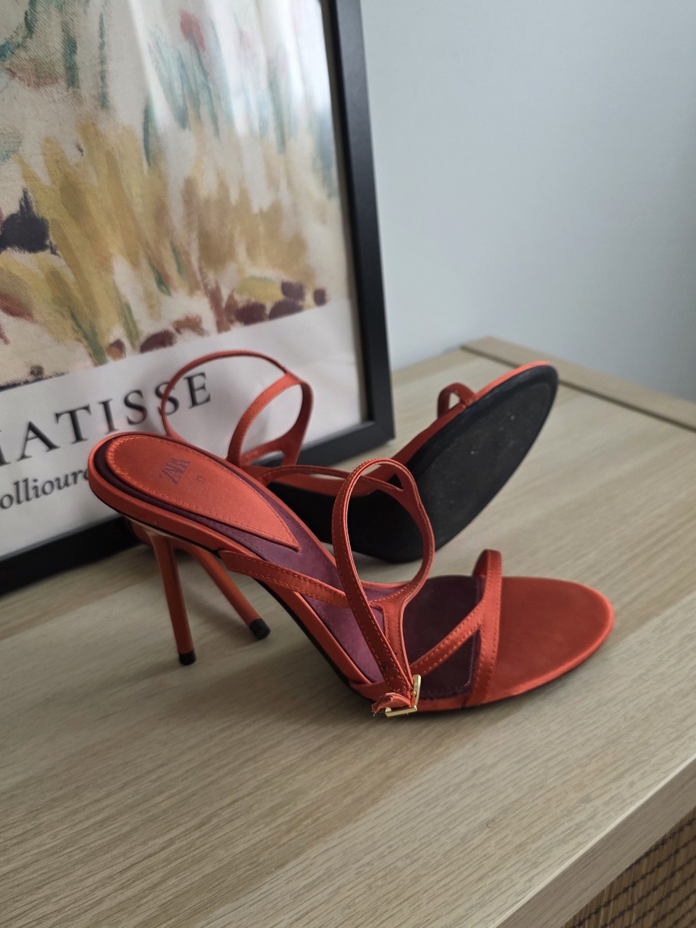 Women’s Burnt Orange High Heel Sandals - Picture 3 of 5